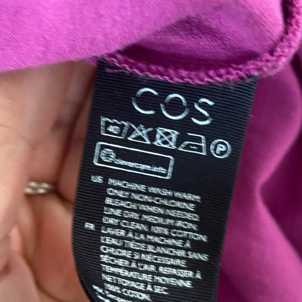COS Navy and Magenta Colorblock Midi Dress - Picture 4 of 6